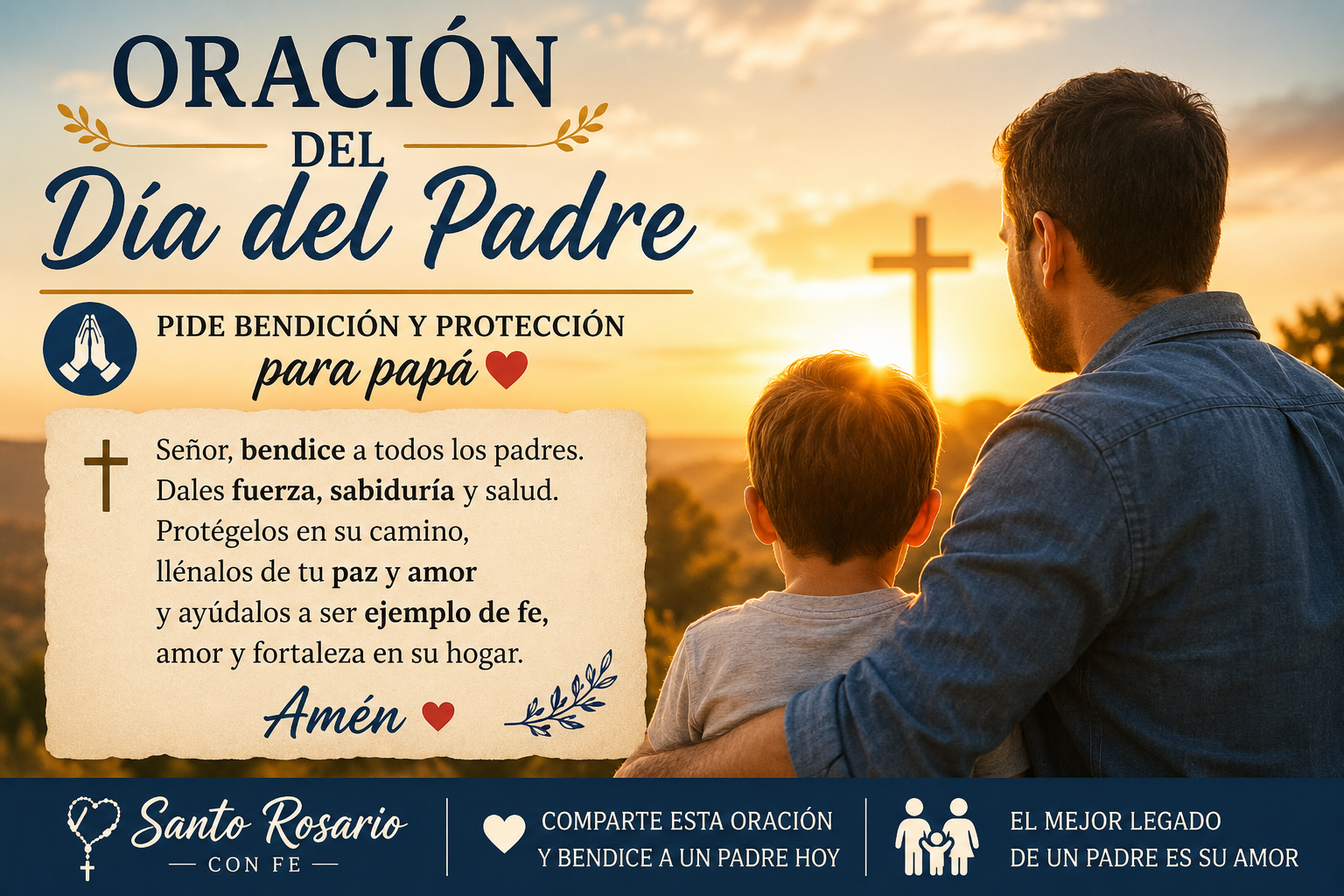 Oración del Día del Padre: Pide bendición y protección para papá